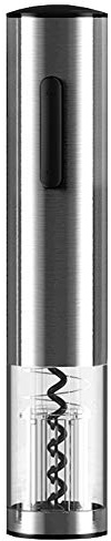 WHOJA Vin Décapsuleur électrique Utilisation à la maison Alliage d'aluminium mode de charge Ouvre-bouteille automatique Avec coupe-papier et chargeur USB Rechargeable (Color : Silver)