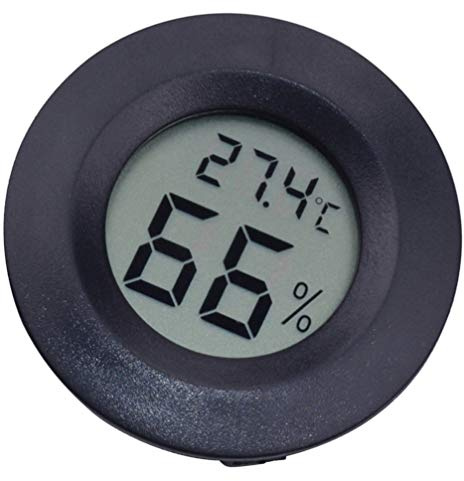 POPETPOP Thermomètre hygromètre électronique pour reptiles - Mini compteur numérique de température et d'humidité avec écran LCD pour terrarium de reptiles