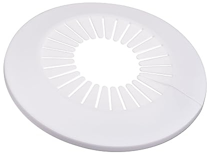 sourcing map Rohrabdeckung, Dekoration, 60 mm - 74 mm, PP-Kunststoff, Rosette, Wasserrohr-Abflussleitung, Weiß, 4 Stück