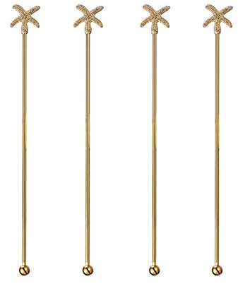 XXXXW Socktail Stirring Spoons Stainless Steel Coffee Stirring Stick Creative Flamingo Pineapple Stirring Spoon Fruit Milk Tea Drink Cocktail Stirring Stick Dessert Spoons (Color : C)