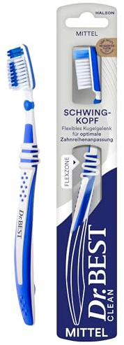Dr.BEST Brosse à dents à tête oscillante moyenne (1 pièce)