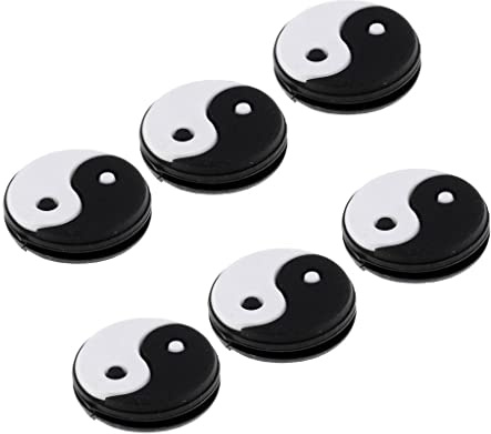 LOVIVER 6 Stück Yin Yang Tennisschläger Vibrationsdämpfer Stoßdämpfer Dämpfer