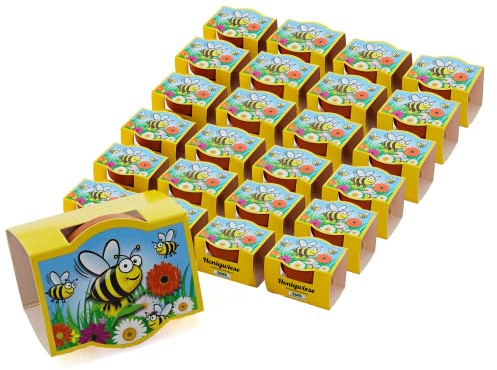 Bull & Bear 25er Set Mini-Pflanzset Honigwiese, Blumensamen im Topf 4,5cm, Blumenmischung als Anzuchtset mit Pflegeanleitung