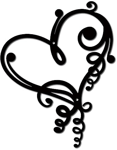 CREATCABIN Heart Metal Wall Art Decor Black Wall Signs Love Iron Hanging Metal Ornament Sculpture for Patio Balcony Garden Home Living Room Kitchen Decoration Indoor Outdoor Gift 11.8x9.2Inch