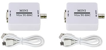 2 set of Mini VGA to BNC Video Converter Adapter Conversor Switcher For HDTV Monitor