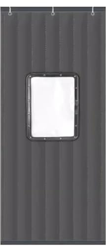 WHYATT Balkontür Vorhang, Magnetischer, Wärmeisolierter Türvorhang, Verdickt, Langlebig, Winddicht, Wasserdicht (Color : Grey, Size : 35.4x90.5in/90x230cm)