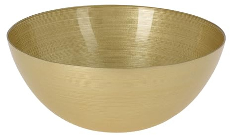 HAC24 Design Glas Schüssel Goldfarben Rund 28 cm Glasschüssel Obstschale Dekoschale Salatschüssel 3,6 L