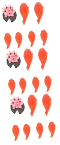 Happyyami 3 Sätze Fischmodell Dekoration Landschaft Miniatur-Ornamente Miniatur-gartendekoration Mini-zubehör Bastelzubehör Selber Machen Frosch-dekor Tier Plastik Aquarium Künstlicher Fisch