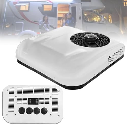 ZyKnaurral Climatiseurs de Toit avec Fonction de Refroidissement, climatiseurs de Toit pour Camping-Cars, climatiseurs Fixes pour Bus, pelles, tracteurs, Maisons Mobiles et camions,24V