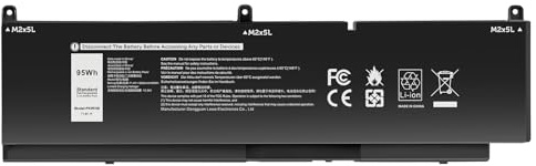 ASUNCELL 11.4V/95Wh PKWVM Batteria per PC portatile per Dell Precision 7550 7560 7750 7760 Mobile Workstation Series, Dell P44E P93F P44E001 P44E002 P93F001 P93F002 Series, PKWVM C903V CR72X 68ND3