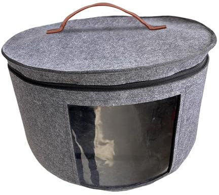 UxicRuya Hutschachtel, Faltbare, Schachtel mit Tragegriffen, Cowboyhut-Organizer, Grau
