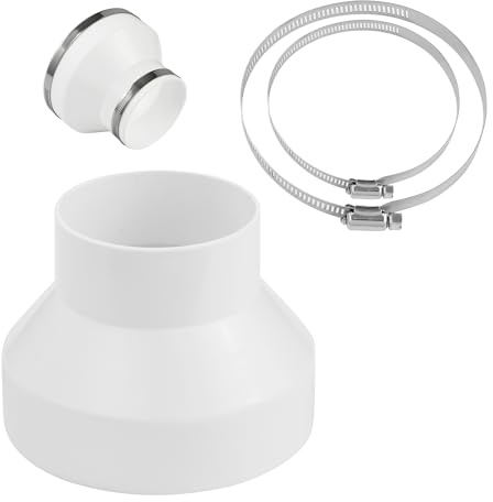 Abluftschlauch Adapter 150-100mm ABS mit Schellen