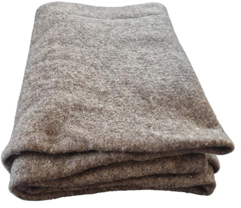 naturling Unkrautschutzmatte aus Schafwolle 100cm Breite für Gartenbeet, Hochbeete - 255g/m² Schafwollvlies 5mm Braun - in Wunschlänge (2m Länge)