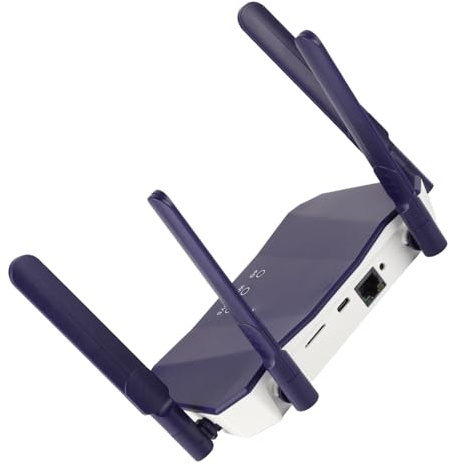 Generic Router Inalámbrico LTE 4G, 100-240V Professional Mobile WiFi Hotspot 300 Mbps 4 Antenas con Ranura de Tarjeta SIM para la Casa (Enchufe de la UE)