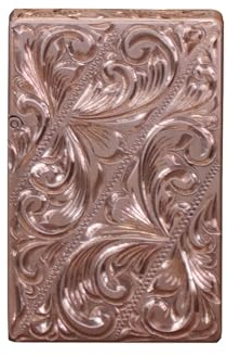 YHBNJIGW Briquet Coupe-Vent Vintage en cuivre Rouge sculpté à la Main, Briquet de tranchée, Corps en Relief, allumage par meule, adapté à la décoration de Collection (kérosène Non Inclus)