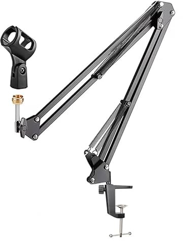 EDGIT Adjustable Desk Microphone Boom Arm Stand | Mic Arm, Boom Arm, Microphone Arm & Desktop Mic Stand
