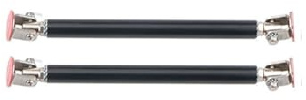 Barra De Soporte De Parachoques 75mm/100mm/150mm/200mm Universal ajustable parachoques delantero labio divisor varilla puntal barra de amarre adhesivo Kit soporte Accesorios(15cm black)