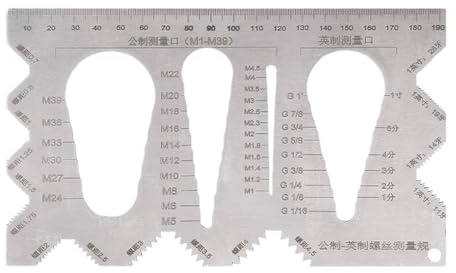Calibro per Filettatura Viti,Misuratore Di Bulloni Preciso Acciaio Metrico Imperiale | Calibro Trova Dimensione Bulloni Controllore Filetti | Per Progetti Officina Riparazione Meccanici