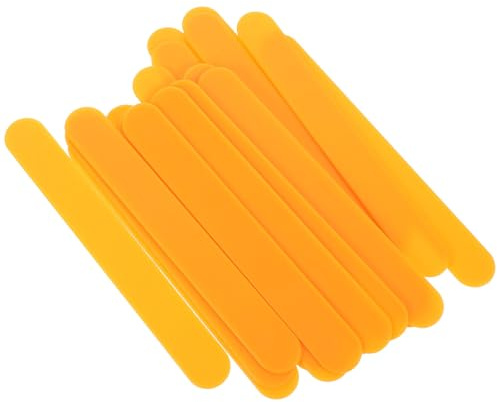 GOOHOCHY Depresores Linguales de Plástico Naranja 20 Unidades para Entrenamiento Oral Pediátrico Espátulas Multifuncionales para Exámenes Bucales y Desarrollo de Higiene Dental