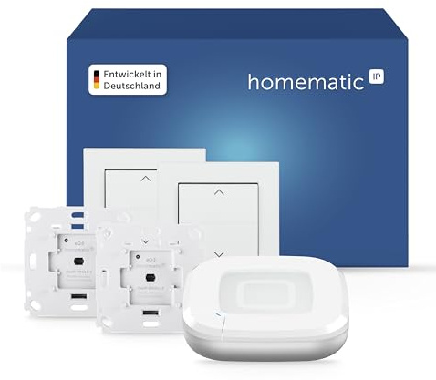 Homematic IP Starter Set Rollladensteuerung | Smart Home, intelligente Steuerung von 2 Rollläden und Markisen, App-Anbindung, 162171A0