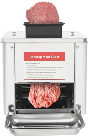 QUIOTUIR Hachoir à Viande Électrique 850W Hachoir Électrique en Acier Inoxydable avec Plateau Trancher Découper et Déchiqueter pour Viande Fraîche sans Os et Légumes à Chair Tendre