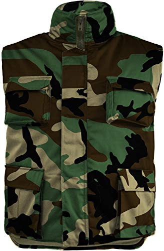 normani US Army Steppweste wattierte Allroundweste Farbe Woodland Größe M