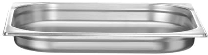HENDI Gastronormbehälter, 3L, GN 2/3, 354x325x(H) 40mm, Edelstahl | Geeignet für Chafing Dishes, Bain-marie, Backöfen, Kühlschränken, Gefrierschränke, temperaturbeständig von -40° bis 250°C