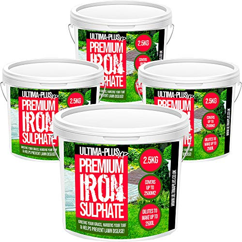 Ultima-Plus XP Premium Iron Sulphate - Greens Grass and Hardens Turf for Healthier Lawns & Helps to Prevent Lawn Disease - Makes up to 10000L When Diluted & Covers up to 10000m2 (10 kg)