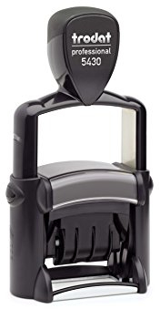 5430 Datumstempel individuell mit Text personalisierbar selbstfärbend Datum + Wunschtext Bürostempel Firmenstempel Adressstempel für Büro Praxis Lager robust Die Stempel GmbH