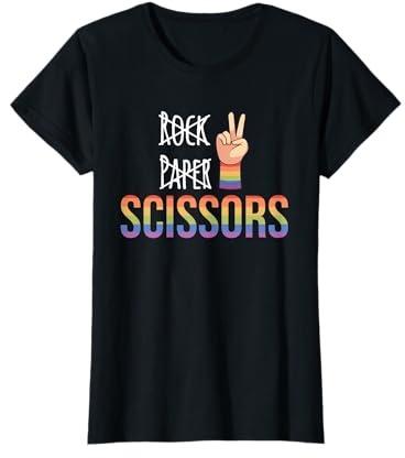 Rock Paper Scissors Lesbian Gay Pride Month T-Shirt