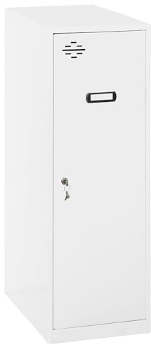 Simon Rack Casier Vestiaire Metallique Petit, 915x300x500 mm, Armoire Metallique Petit, Comprend la Clé, Blanc - Simonlocker