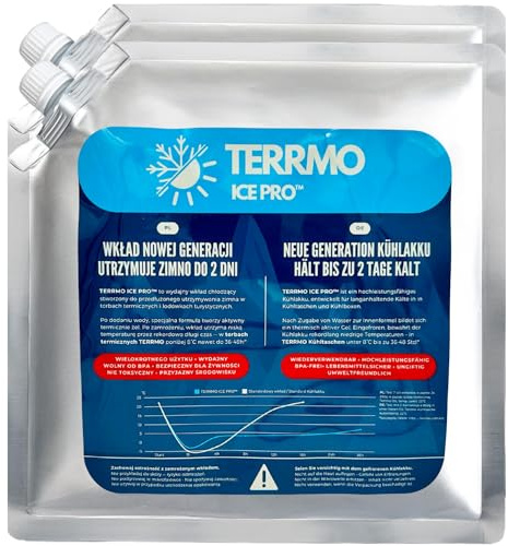 TERRMO Ice Pro™ 1-4er Pack Premium Kühlakkus für Kühltasche, Kühlbox, Kühlrucksack | Extra Lange Kühldauer 24h bis 72h | Wiederverwendbar, Hochleistungsfähig Kühlelemente, kühlpack | Groß XXL & Klein