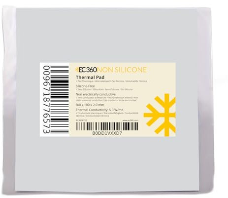 EC360® NON SILICONE 5 W/mK Pad Termico (100 x 100 x 2.0 mm)