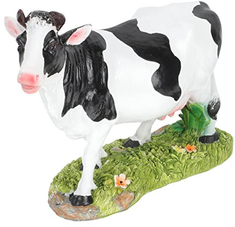 KITANDOVE Figurine De Vache Résine Statue Décorative Animalière pour Jardin Et Balcon pour Décoration Intérieure Et Extérieure Design Élégant Et Compact Résistant Et