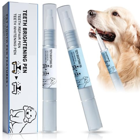 2 Stück Haustiere Hund Zähne Reinigung Stift, Pet Oral Repair Gel Stift aus Pflanzenextrakten Katzen Hunde Zahnpflege Gel Zahnpflegestift zur Beseitigung von Mundgeruch & zur Entfernung von Zahnstein