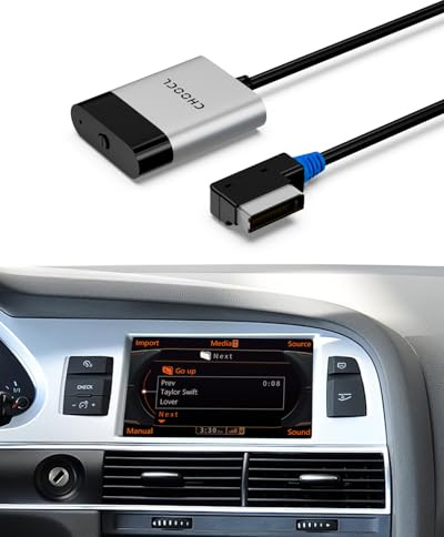 CHOOCL Bluetooth Adapter for Audi MMI 3G/3G+,Mercedes/VW mit MDI-Anschluss | Bluetooth-Musikempfänger mit aptX HD, Lenkradsteuerung, Anzeige von Titel/Interpret auf dem Display, 3-Schritte-Plug-and-Play