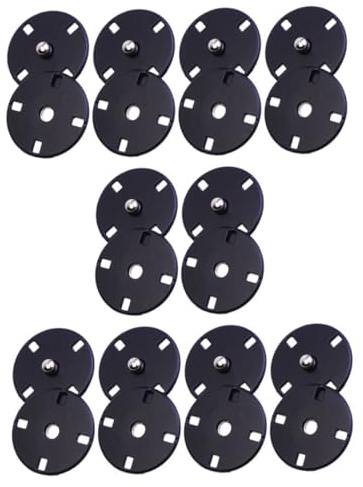 FONDOTIN 10pcs Thin Zinc Alloy Snap Buttons Invisible Flat Metal Sew Fasteners for Coats Elegant Hidden Fastening for Clothing Durable Replacement Coat Buttons Streamlined Design for