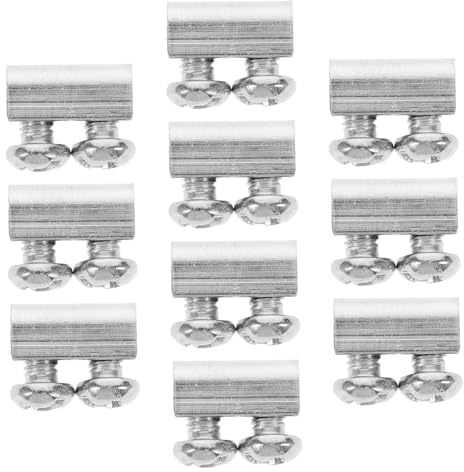 AUTSUPPL 10 Pièces Clips de Serrage Réglables pour Câbles Fixation Robuste pour Suspension et Tension Accessoires Métalliques Durables pour Éclairage et Câblage