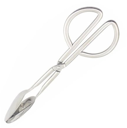 DECOMELODY Pinzas para Ensalada y Pan de Acero Inoxidable Tipo Tijera Doble Hoja Resistentes y Antideslizantes Utensilio de Cocina Adecuado para Buffet Catering y Servir Comida