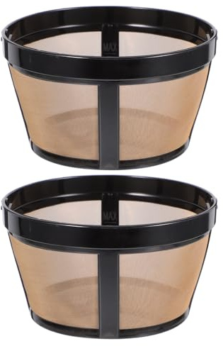 Uonlytech 2 filtros reutilizables para cafetera - Filtro de goteo para cafetera espresso - Malla de acero inoxidable permanente con capacidad para 10 tazas