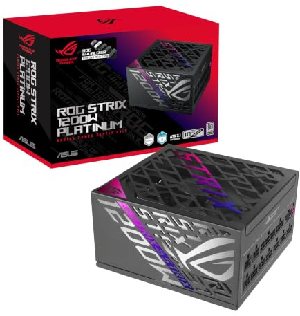 ASUS ROG Strix Alimentation Modulaire 1200W Platinum, ATX 3.1, PCIe 5.1, Connecteur 12V-2x6, GaN MOSFET, ROG Equalizer, Garantie 10 Ans