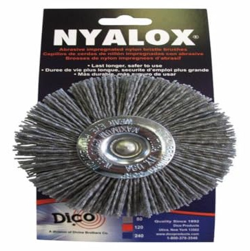 Dico 7200036 hjulborste Nyalox, grå, 10 cm