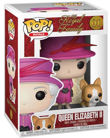Funko Pop! Queen Elizabeth II & Corgi Buddy: Royal Family - Vinyl-Sammelfigur - Geschenkidee - Offizielle Handelswaren - Spielzeug Für Kinder und Erwachsene - Modellfigur Für Sammler und Display