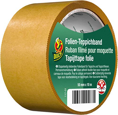 Duck Ruban adhésif double face pour un collage permanent des tapis 50 mm x 10 m