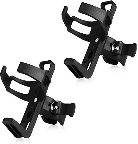 Accmor 2 Pack Bike Water Bottle Holders No Screws, Universal Bike Cup Holder, 360 Degree Rotatable Bike Water Bottle Cage, Water Bottle Holders for Kids Bike Adult Bike