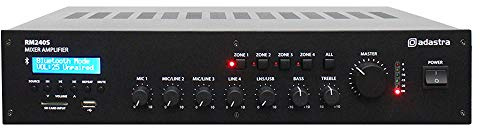 5 Channel 100v Line 4 Zone Mixer Amplifier Bluetooth 19 Background Music System