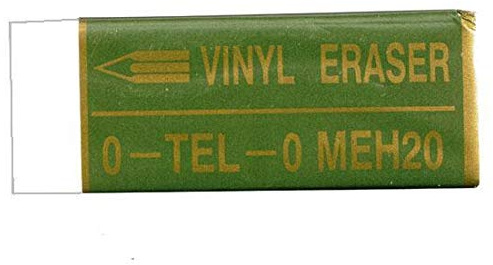 Gomme da cancellare per Matite, Formato 60x20x10 mm, Confezione da 20 Pezzi