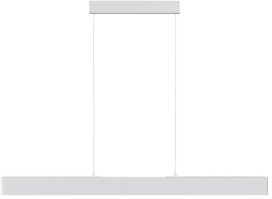 Moderna Lampada Pendente da Soffitto LED, Metallo Bianco, Luce Up & Down, Lunga 118 cm Design minimal urban, per soggiorno, ufficio, Office, camera letto, cucina, 3000K LED incl