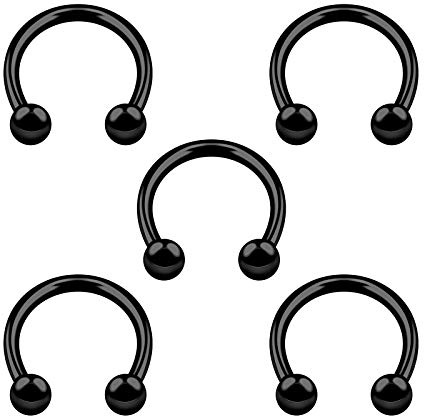 5 Stk Circular Barbell Ohrringe Tragus Piercing Schmuck