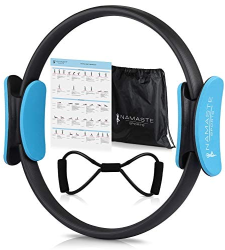 NAMASTE Sports® Pilates Ring Multifunktions Fitness Trainer mit Dual-Grip I Pel Pilatesring für Bauch, Beine, Po Übungen I Sport Pilatisring Pelring
